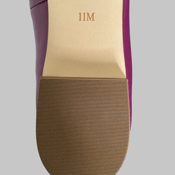 NIB Talbots Loafers Ryan Bow sz 11 Plum Flat Heel Leather - Picture 8 of 14